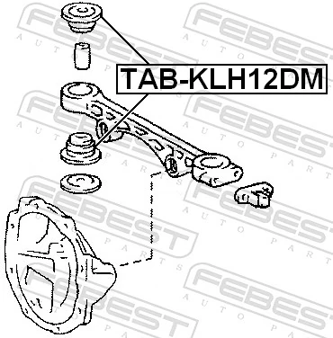 TABKLH12DM Febest Сайлентблок (подушка) редуктора заднього моста, задній