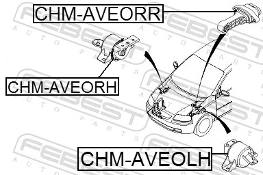 Подушка (опора) двигуна, задня Chevrolet Aveo II седан (T250, T255) (2005 - 2011) ціна, від 21.55 USD
