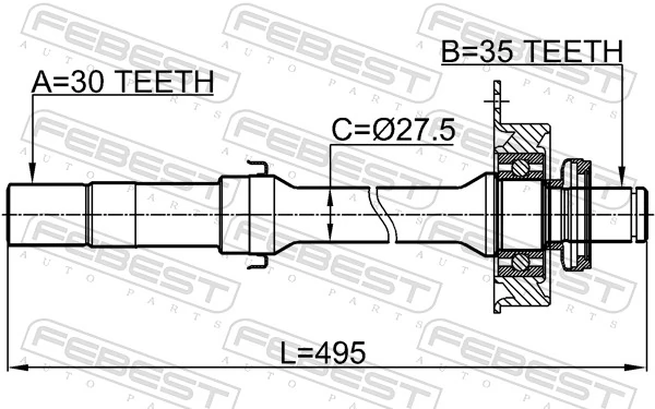 0512TRIBRH Febest Промвал