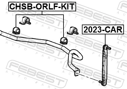 CHSBORLFKIT Febest Втулка стабілізатора переднього