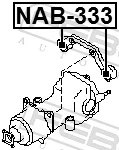 NAB333 Febest Сайлентблок траверси кріплення переднього редуктора
