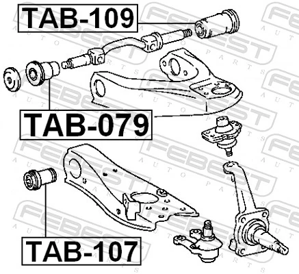 TAB109 Febest Сайлентблок переднього нижнього важеля