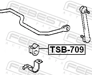 TSB709 Febest Прокладка стабільзатора заднього