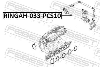RINGAH033PCS10 Febest Прокладка EGR-клапана рециркуляції