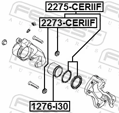 581641H000 Market (OEM) Пильник направляючої супортугальмівного, переднього