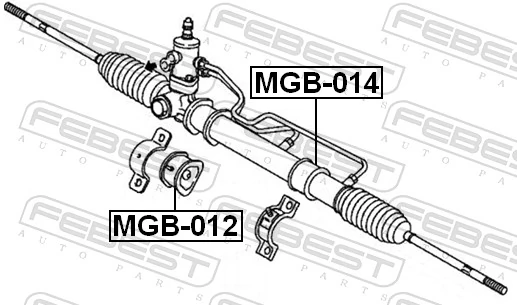 MGB012 Febest Втулка кріплення кермової рейки
