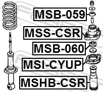 MSICYUP Febest Проставка (гумове кільце) пружини задньої, верхня