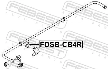 FDSBCB4R Febest Прокладка стабільзатора заднього