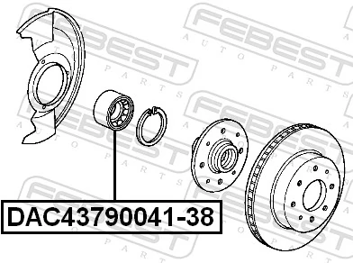 DAC4379004138 Febest Підшипник маточини передньої