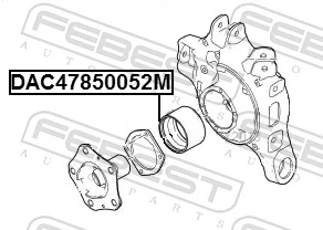 DAC47850052M Febest Підшипник ступиці пер/зад
