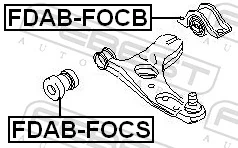 FDABFOCB Febest Сайлентблок переднього нижнього важеля