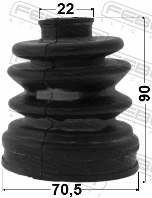 1215CM10R Febest Пильник ШРКШ внутрішній, передній півосі