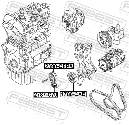 Натяжна планка поліклинового ременя на Audi A4 B8 8K2