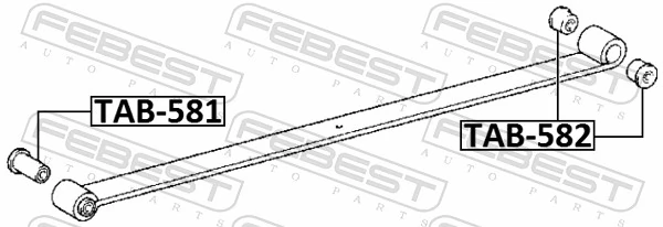 TAB582 Febest Сайлентблок ресори передньої
