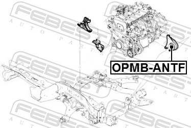 OPMBANTF Febest Подушка (опора) двигуна передня (сайлентблок)