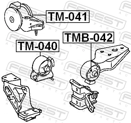 TMB042 Febest Подушка (опора) двигуна, задня (сайлентблок)