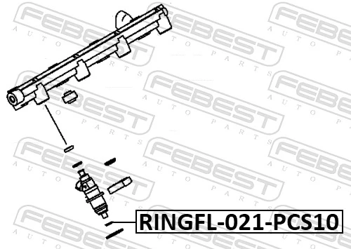 RINGFL021PCS10 Febest Кільце інжектора