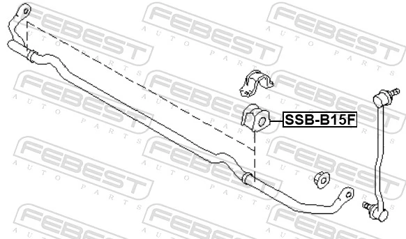 SSBB15F Febest Втулка стабілізатора переднього