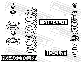 HDCL7F Febest Буфер-відбійник амортизатора переднього