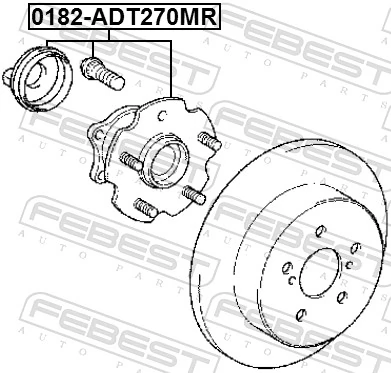 0182ADT270MR Febest Маточина задня