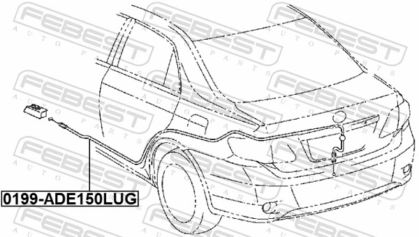 0199ADE150LUG Febest Трос відкриття багажника/дверей 3-х (5-х)