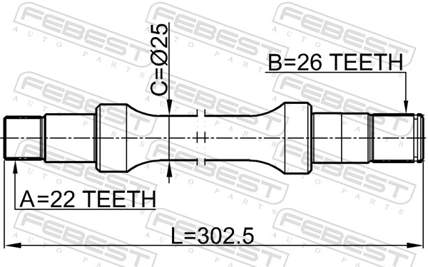 0712SX4R Febest Привід передній правий
