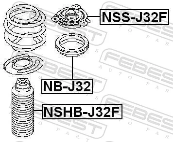 NBJ32 Febest Підшипник опори амортизатора