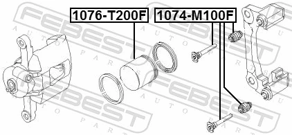 1074M100F Febest Ремкомплект гальмівної системи
