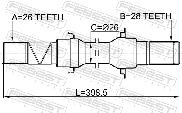 0512M2ATRH Febest Промвал