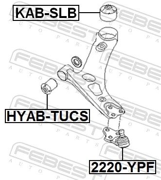 2220YPF Febest Кульові на авто