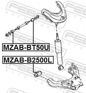 Сайлентблок переднього верхнього важеля 3S407013 AND