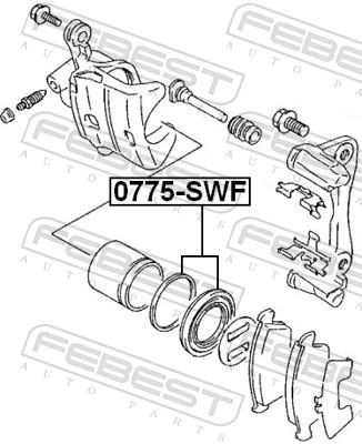 0775SWF Febest Ремкомплект гальмівної системи