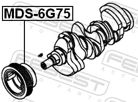 MDS6G75 Febest Демпфер колінвалу
