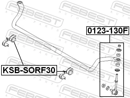 KSBSORF30 Febest Втулка стабілізатора переднього