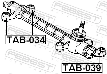 TAB034 Febest Сайлентблок кріплення рульової рейки