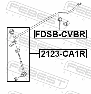 FDSBCBVR Febest Прокладка стабільзатора заднього
