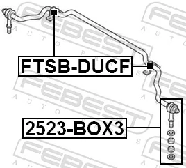 FTSBDUCF Febest Втулка стабілізатора переднього