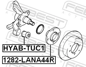 1282LANA44R Febest Маточина задня
