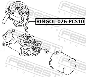 RINGOL026PCS10 Febest Прокладка радіатора масляного