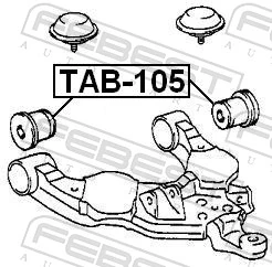 TAB105 Febest Сайлентблок переднього нижнього важеля