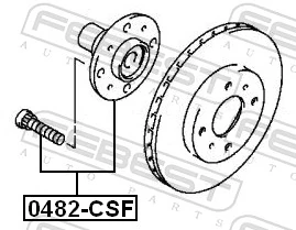 0482CSF Febest Маточина (передня)