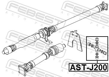 ASTJ200 Febest Хрестовина карданного валу