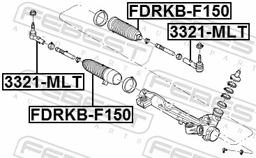 3321MLT Febest Зовнішній наконечник рульової тяги