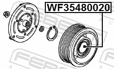 WF35480020 Febest Зчеплення компресора кондиціонера