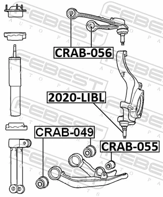 CRAB056 Febest Сайлентблок переднього верхнього важеля