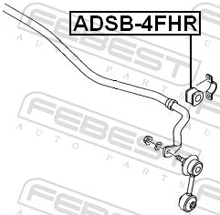 ADSB4FHR Febest Прокладка стабільзатора заднього