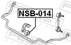 NSB014 Febest Втулка стабілізатора переднього