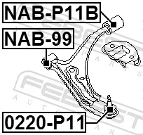 0220P11 Febest Кульові на авто