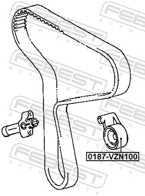 0187VZN100 Febest Ролик натягувач