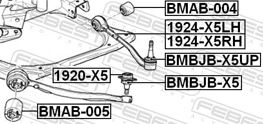 BMAB004 Febest Сайлентблок переднього нижнього важеля